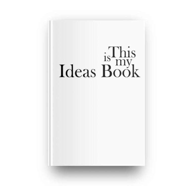 This is my Ideas Book in Brilliant White