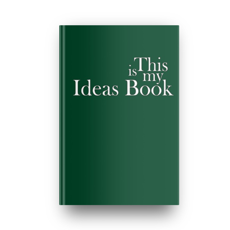 This is my Ideas Book in British Racing Green