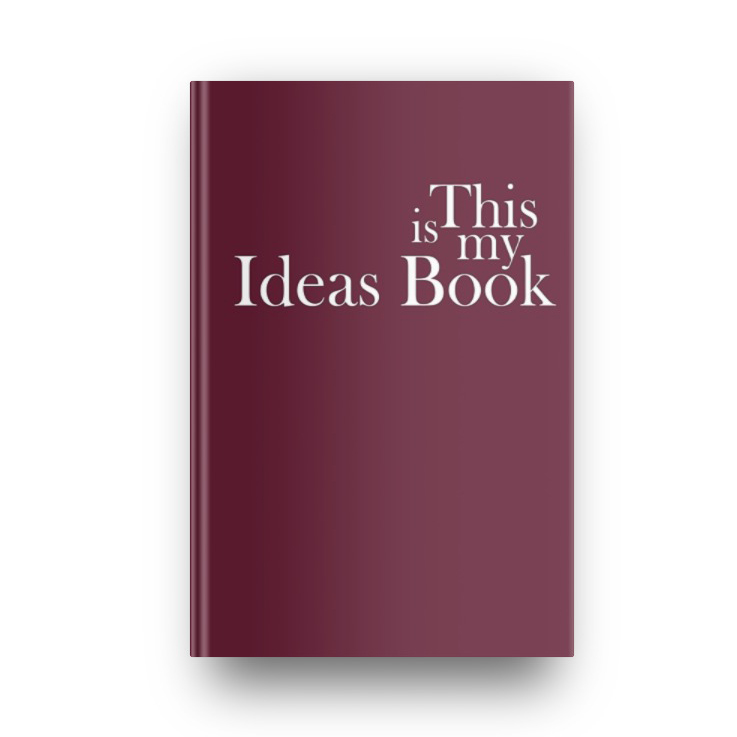 This is my Ideas Book in Royal Burgundy